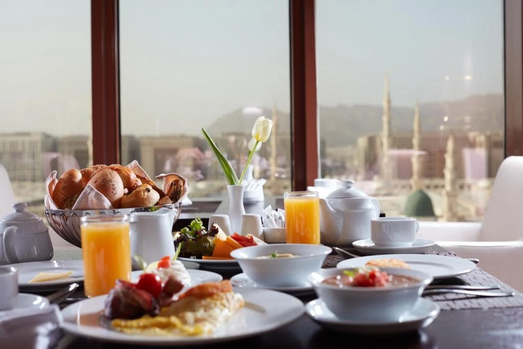 Breakfast with a view at the hotel